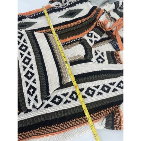 Polo Ralph Lauren Sweater Jumper Hooded Aztec Indian Wool Cashmere Baja M $698 - Picture 9 of 9